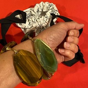 Bourbon & Bowties Green/Gold Bracelet Set